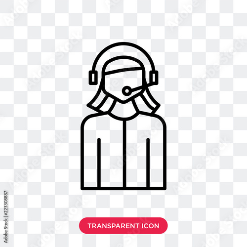 Operator vector icon isolated on transparent background, Operator logo design
