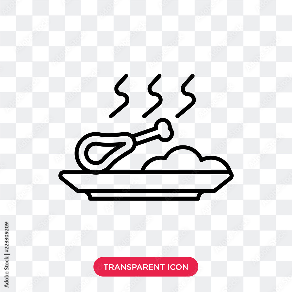 Hot dish vector icon isolated on transparent background, Hot dish logo