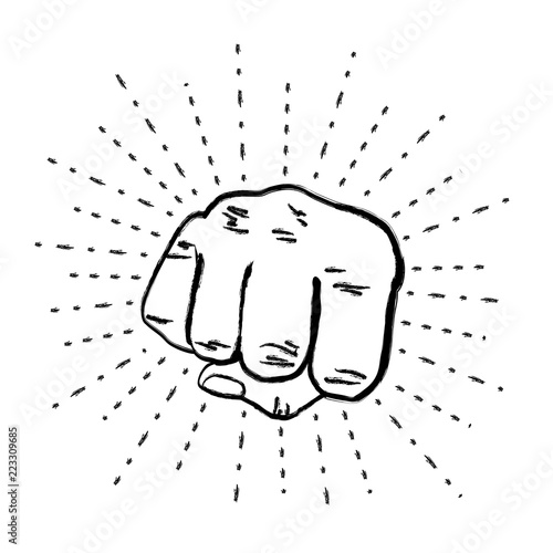 grunge person hand oppose demonstration revolution