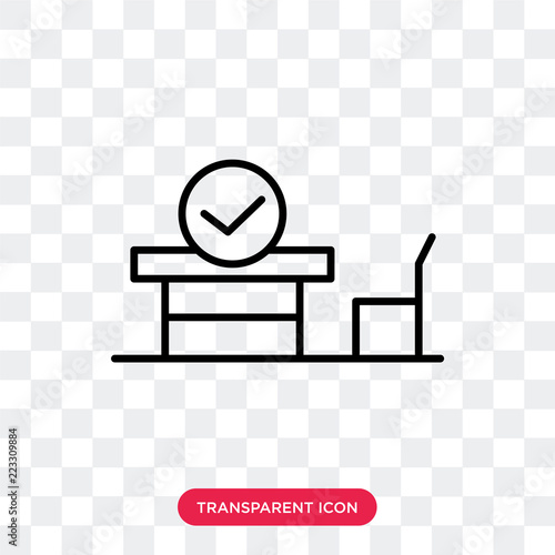 Reservation vector icon isolated on transparent background, Reservation logo design