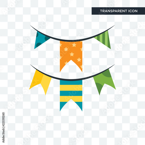 Garlands vector icon isolated on transparent background, Garlands logo design