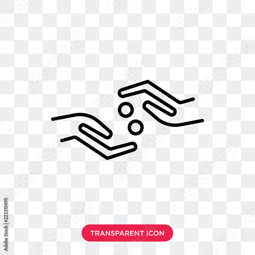 Sadaqah vector icon isolated on transparent background, Sadaqah logo design
