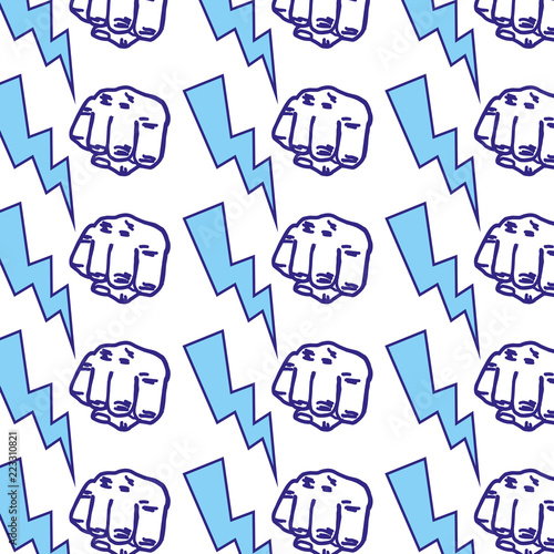 duo color hand oppose revolution and ray background