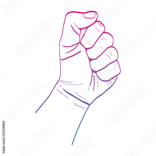 degraded line person hand oppose protest revolucion