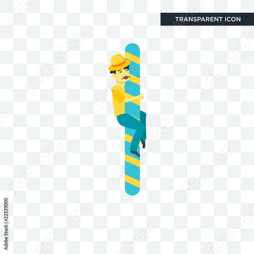 Pole vector icon isolated on transparent background, Pole logo design