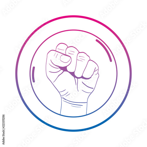 degraded line sticker person hand oppose protest