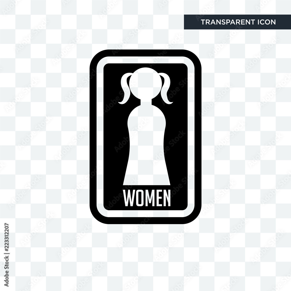 women's restroom vector icon isolated on transparent background, women's restroom logo design women's restroom vector icon isolated on transparent background, women's restroom logo design