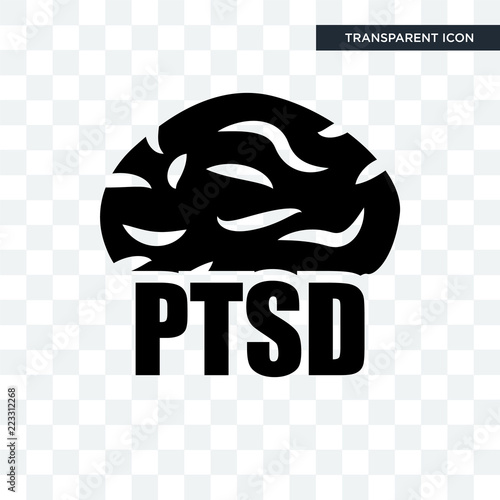 ptsd vector icon isolated on transparent background, ptsd logo design