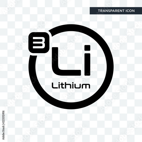 lithium vector icon isolated on transparent background, lithium logo design