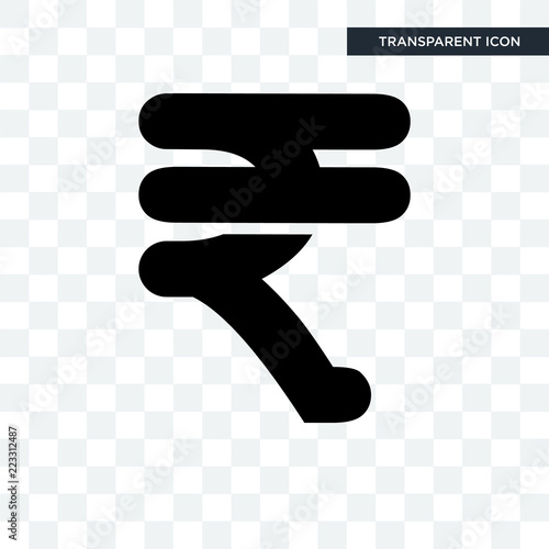 rupees vector icon isolated on transparent background, rupees logo design