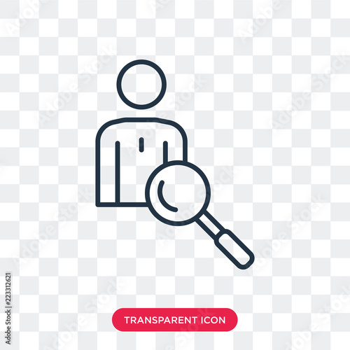 Loupe vector icon isolated on transparent background, Loupe logo design