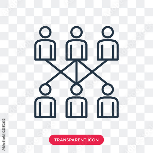 Hierarchical structure vector icon isolated on transparent background, Hierarchical structure logo design