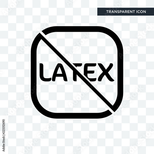 latex free vector icon isolated on transparent background, latex free logo  design Stock Vector