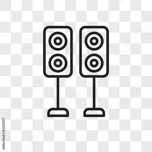 Speakers vector icon isolated on transparent background, Speakers logo design