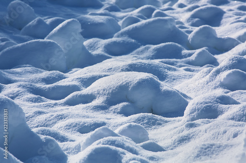Fresh snow on the ground, winter outdoor seasonal background