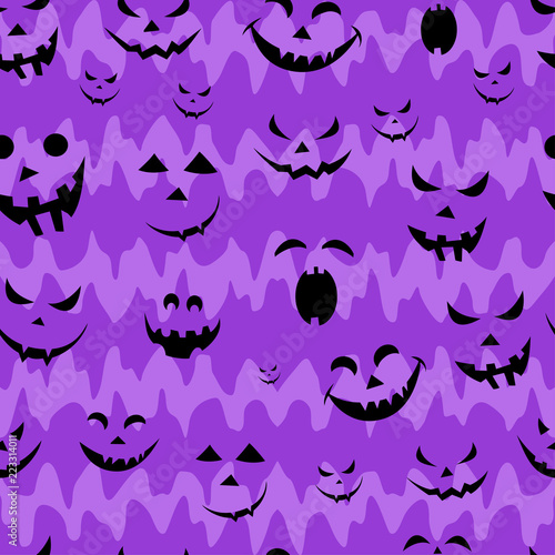Abstract seamless pumpkin pattern for girls,boy, kids, halloween, clothes. Creative vector halloween pattern with pumpkin scary face, smile. Funny pumpkin pattern for textile and fabric. Fashion style photo