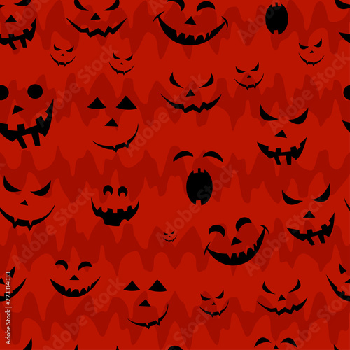 Abstract seamless pumpkin pattern for girls,boy, kids, halloween, clothes. Creative vector halloween pattern with pumpkin scary face, smile. Funny pumpkin pattern for textile and fabric. Fashion style photo