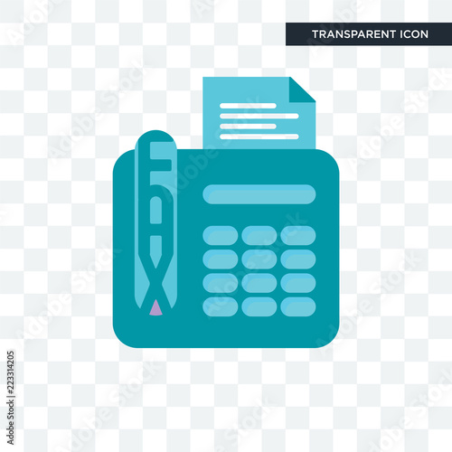 fax vector icon isolated on transparent background, fax logo design