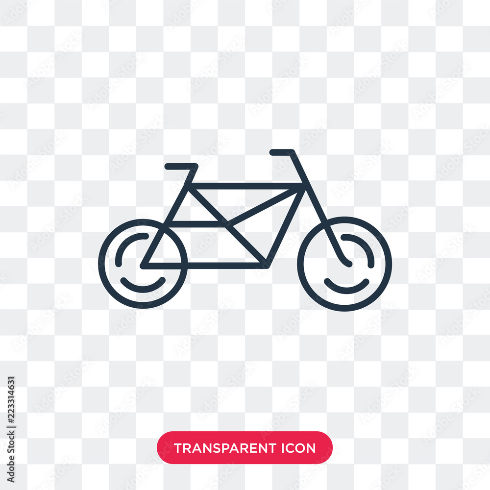 Bicycle vector icon isolated on transparent background, Bicycle logo design