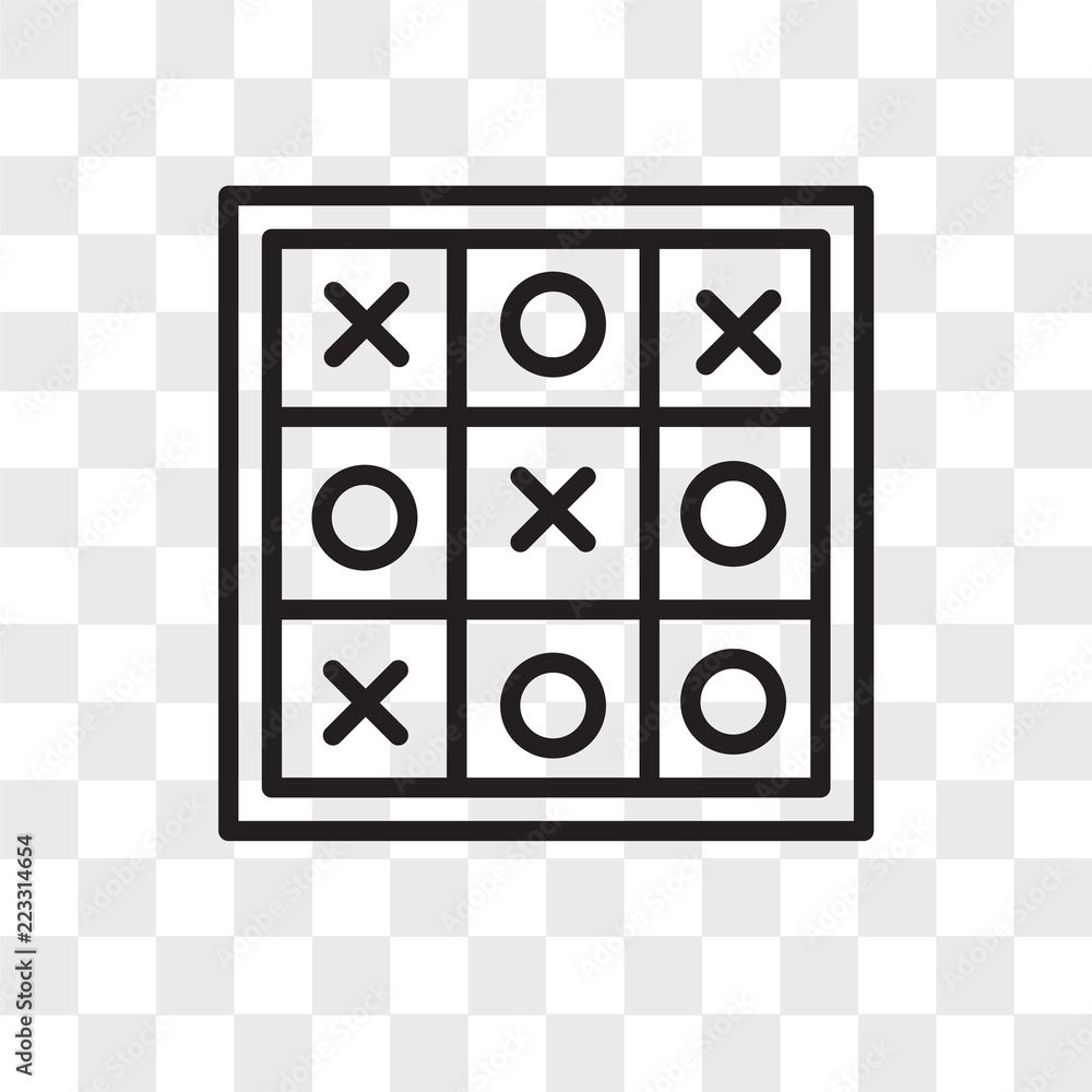 Tic tac toe vector icon isolated on transparent background, Tic tac toe  logo design Stock Vector | Adobe Stock