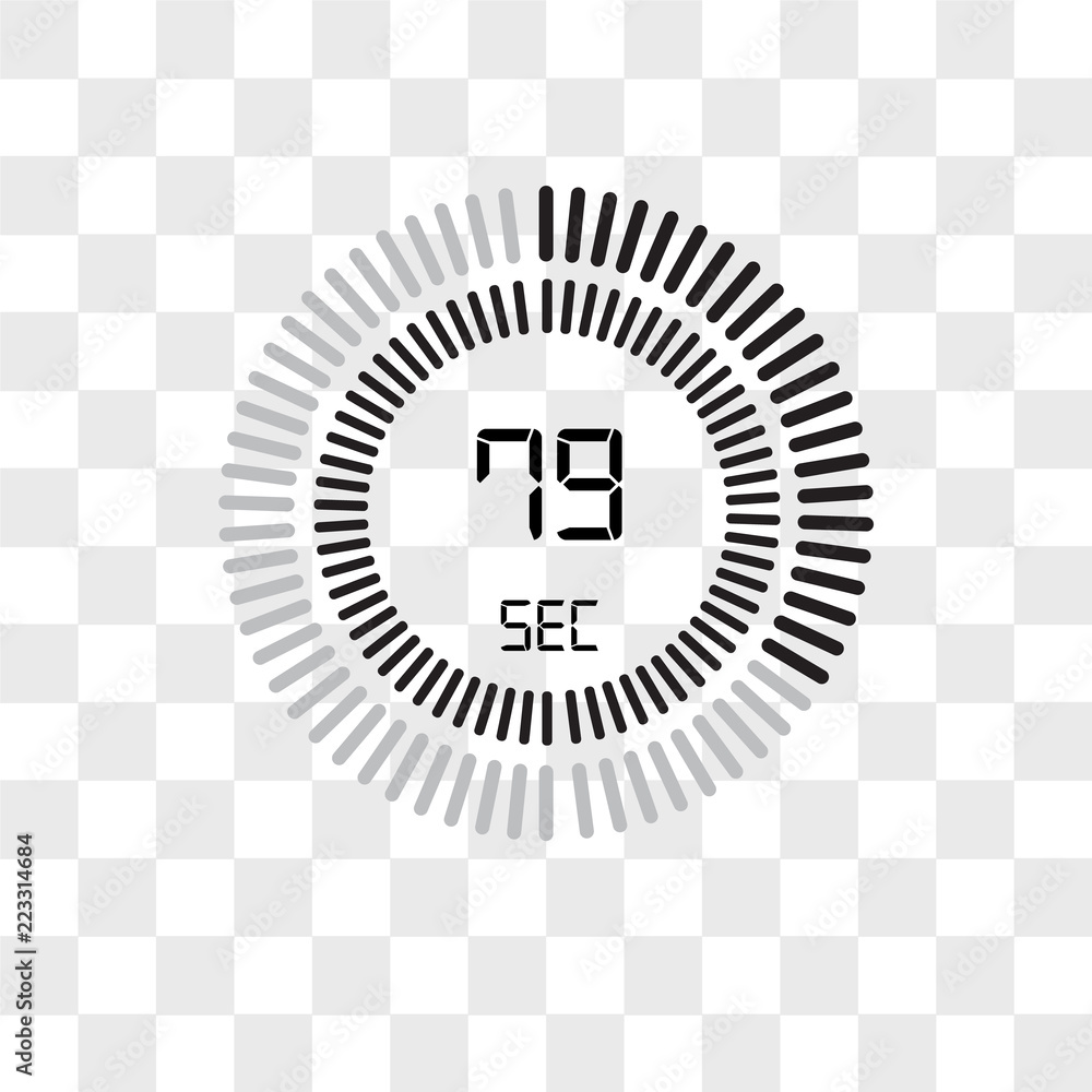 The 79 seconds vector icon isolated on transparent background, The 79 seconds logo design The 79 seconds vector icon isolated on transparent background, The 79 seconds logo design