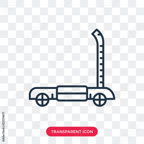 Kick scooter vector icon isolated on transparent background, Kick scooter logo design