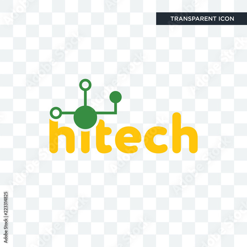 hitech vector icon isolated on transparent background, hitech logo design