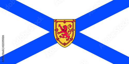 Vector flag of Nova Scotia province Canada. Halifax, Cape Breton