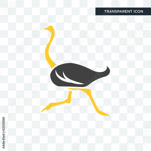 ostrich vector icon isolated on transparent background, ostrich logo design