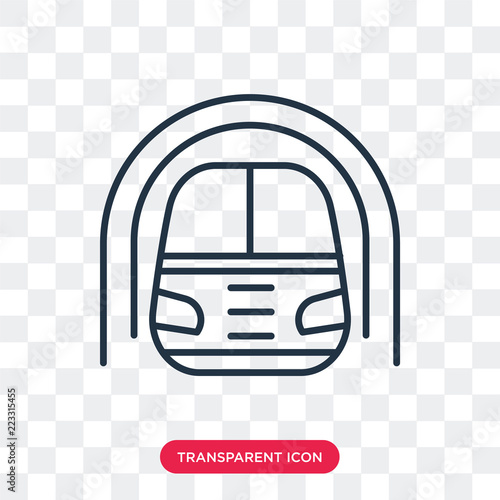 Metro vector icon isolated on transparent background, Metro logo design