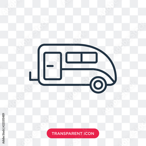 Caravan vector icon isolated on transparent background, Caravan logo design