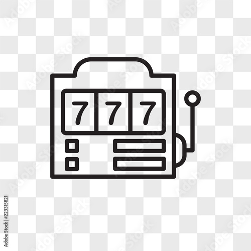 Slot machine vector icon isolated on transparent background, Slot machine logo design