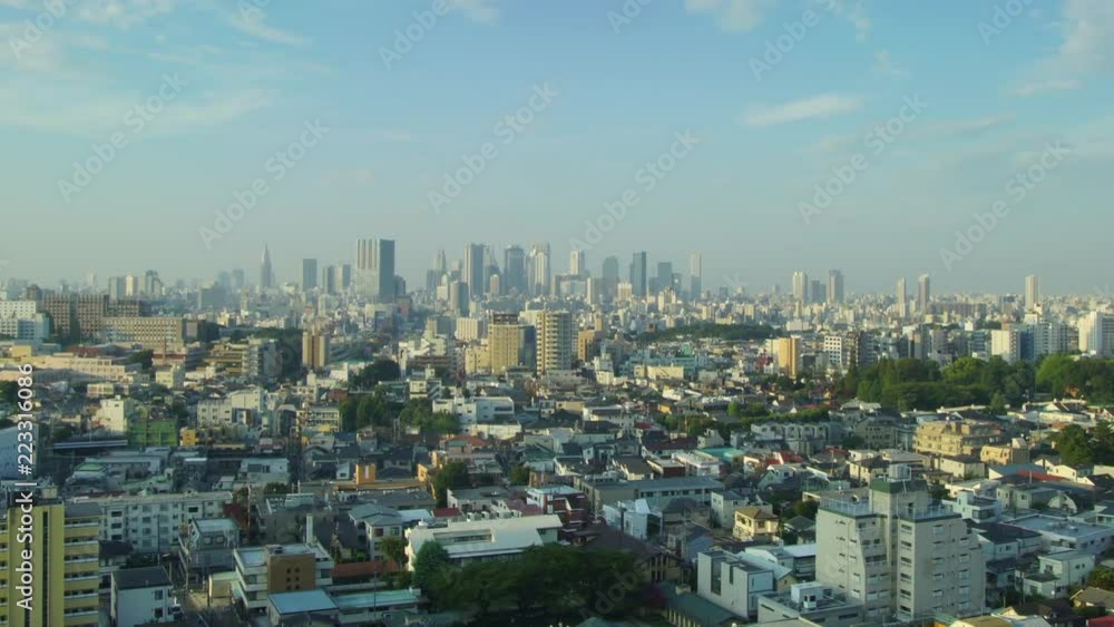 Morning Tokyo City, time-lapse, zooming out Morning Tokyo City, time-lapse, zooming out
