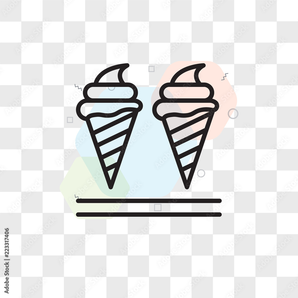 Ice cream vector icon isolated on transparent background, Ice cream logo design Ice cream vector icon isolated on transparent background, Ice cream logo design