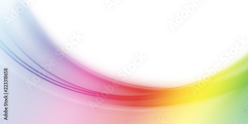 Abstract background with a rainbow wave on a white background