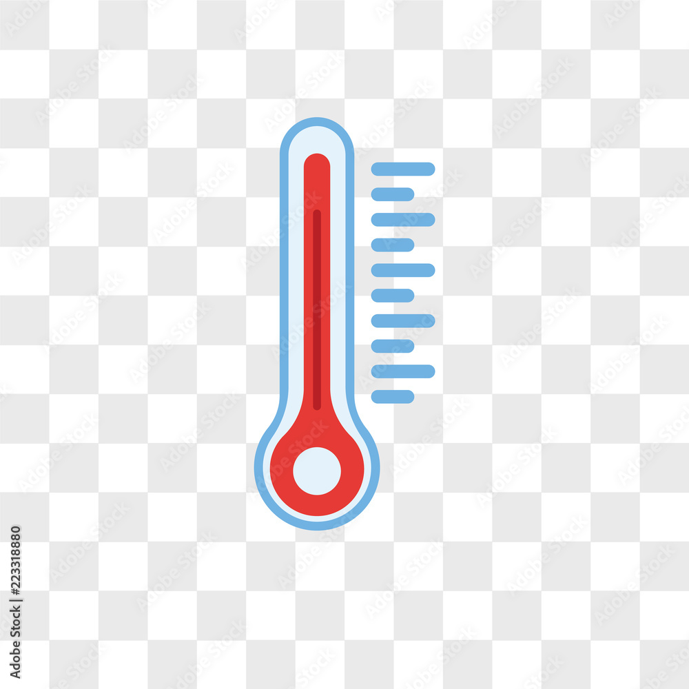 Temperature vector icon isolated on transparent background, Temperature