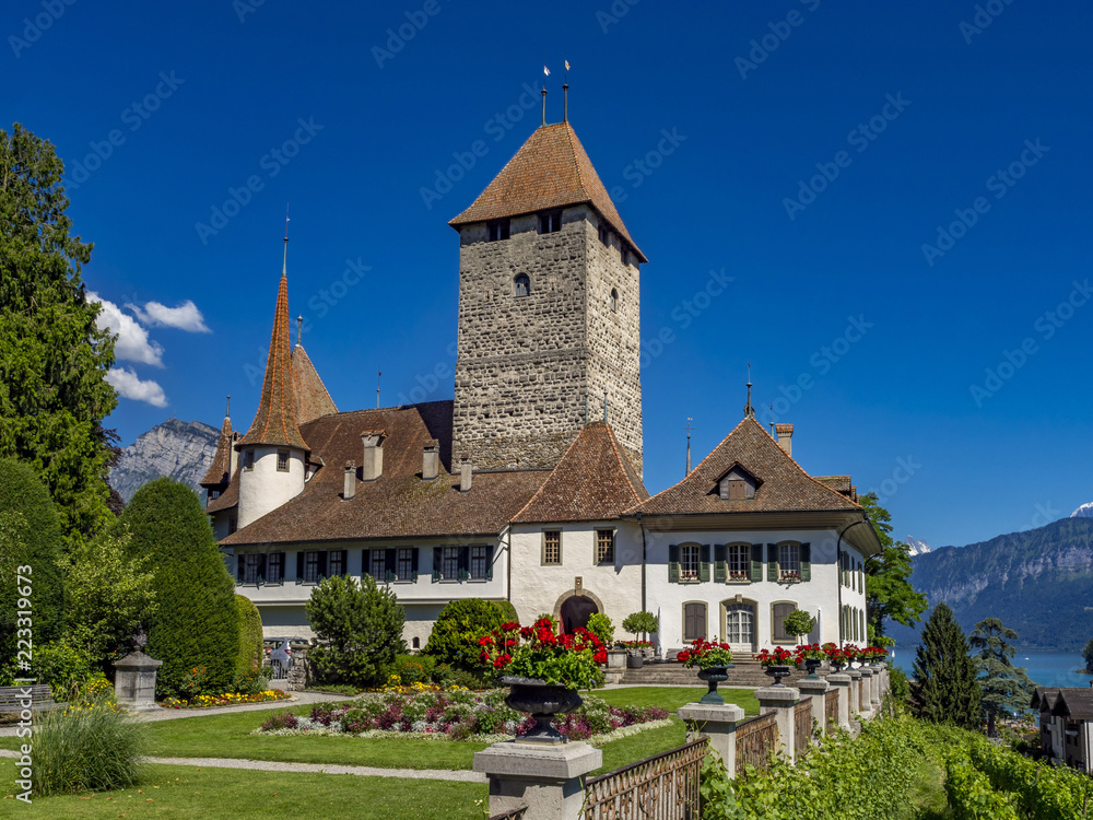 Spiez Castle, Lake Thun, Bernese Oberland, Switzerland