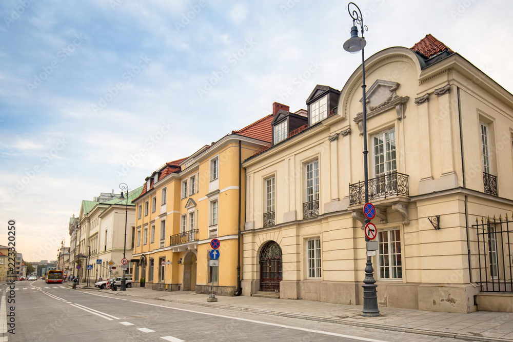 Architecture of the old town of Warsaw, Poland