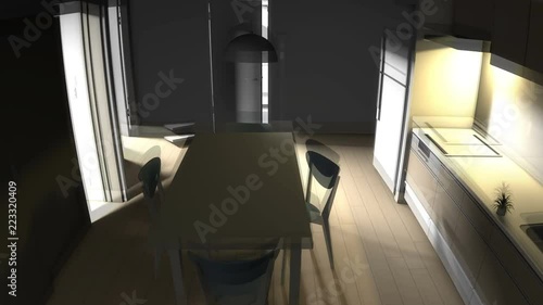 Apartment earthquake shaking