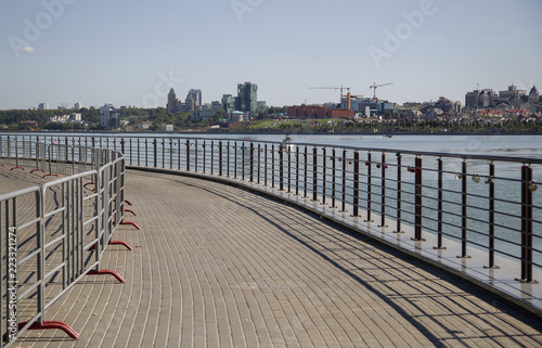 pedestrian embankment in the city
 photo