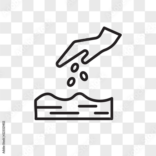 Seeding vector icon isolated on transparent background, Seeding logo design
