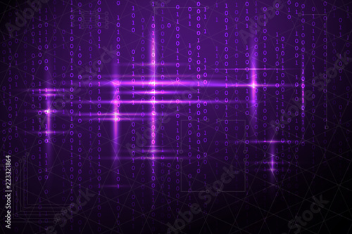 Abstract matrix background. Party design. Disco purple glow. Vector illustration