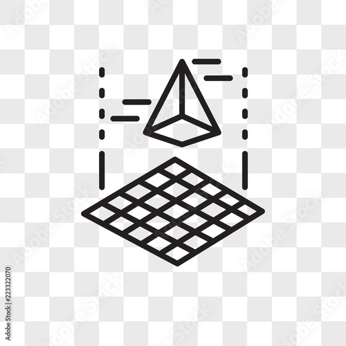 Pyramid vector icon isolated on transparent background, Pyramid logo design