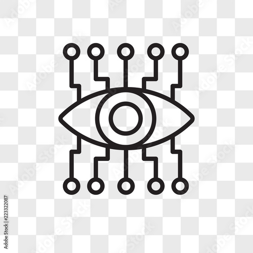 Visibility vector icon isolated on transparent background, Visibility logo design