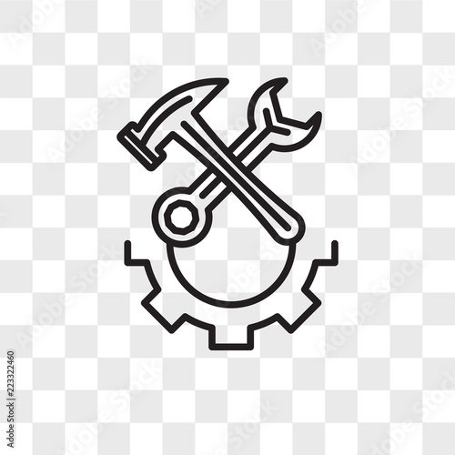 Reparation vector icon isolated on transparent background, Reparation logo design