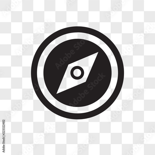 Compass vector icon isolated on transparent background, Compass logo design