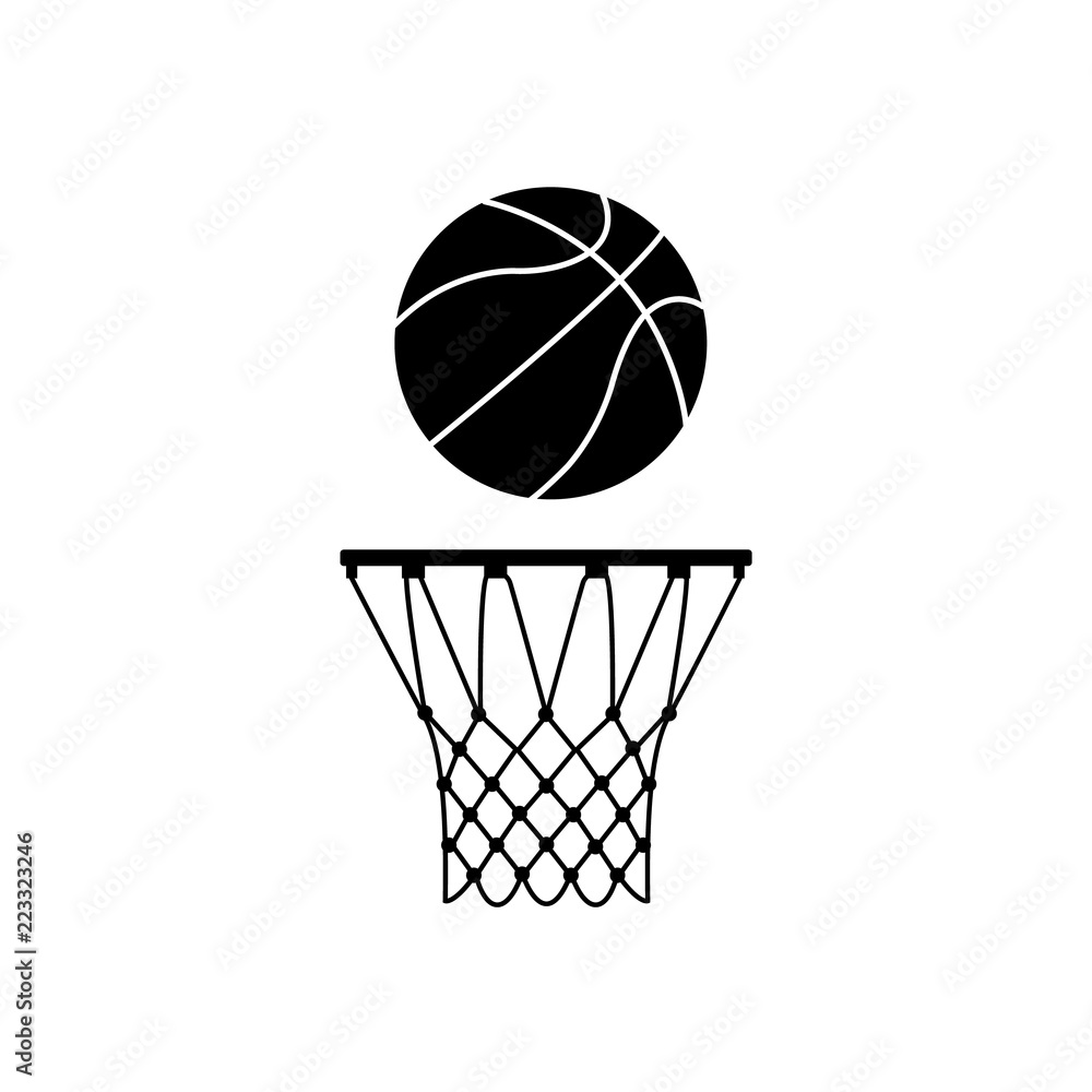 Силуэт кольцо баскетбол