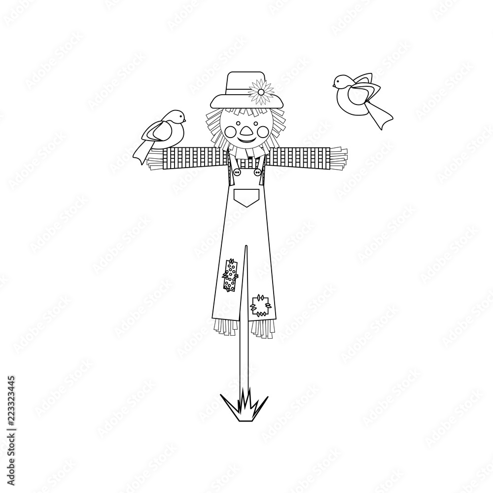 Scarecrow vector illustration Scarecrow vector illustration