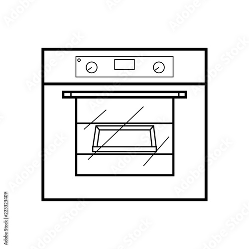 Oven icon vector