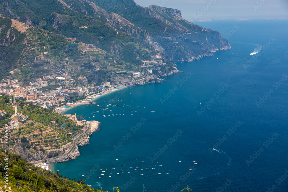 Fototapeta premium View over Gulf of Salerno from Ravello, Campania, Italy